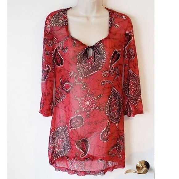 Mexx Other - Mexx Mesh Tie-Front Cover Up M
